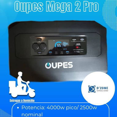 💠Estación de Energía Oupes Mega 2 Pro 💠Potencia Pico: 4000w 💠Potencia Nominal: 2500w 💠Toma de 30 Amperes - 2/3