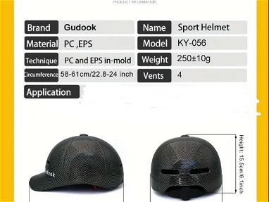 Vendo casco de moto estilo gorra muy bueno y lindo con tomas de aire + regulador de medida para su ajuste! - Img 63933519