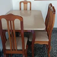 Mesa de comedor 4 sillas tapa de mármol - Img 57221460