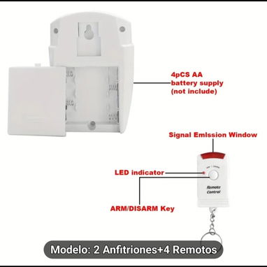 Alarma de Sensor de Movimiento Infrarrojo - Img 124248271