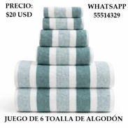 JUEGO DE 6 TOALLA DE ALGODÓN, ENTREGA DE FACTURA, VARIEDAD DE ÚTILES DEL HOGAR, ETC - Img 54800165