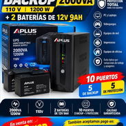 DE 110V BACKUP PERFECTO PARA USTED POR SU CALIDAD Y POTENCIA 2000VA 1200 WATTS MÁS 2 BATERÍAS DE 12V 9AH NUEVO EN CAJA - Img 58240279