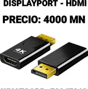 EN VENTA ADAPTADOR DISPLAYPORT - HDMI. CON MENSAJERIA POR UN COSTO ADICIONAL. - Img 48659682