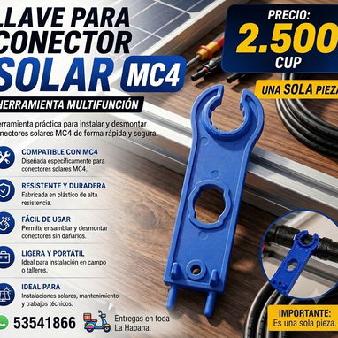 CONECTORES PARA ECOFLOW Y PANELES SOLARES. LLAVE DE INSTALACIÓN PARA MC4 - 6/6
