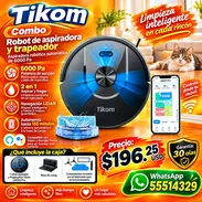 Tikom Combo robot de aspiradora y trapeador, aspiradora robótica automática de 6000 Pa. Variedad de Robots nuevos - Img 57679749