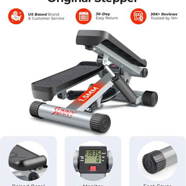 Sunny Health &amp; Fitness Mini Stepper – Máquina de Ejercicio Compacta - 3/3