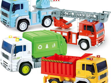✅ Combo Camiones: Bomberos, Basura, Volteo y Espuma ✅ Juguete de niño NUEVO - Img main-image-45173432