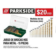 Juego Parkside de brocas o barrenas para metal - Img 57831205