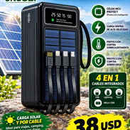 Power Bank con panel solar con 4cables integrados - Img 57961729