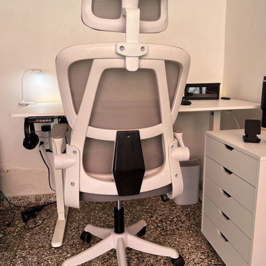 Silla de escritorio reclinable con apoyo lumbar y reposacabeza. - 6/6