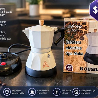 Cafeteras eléctricas 3 y 6 tazas - 3/4