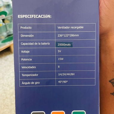 ❗❗❗❗Ventilador Recargable❗❗❗ - Img 121996437