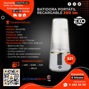 🍹21🍹BATIDORA PORTÁTIL RECARGABLE. ENTREGA GARTIS FACTURA Y GARANTÍA. TLF 54833699 - Img 50467739