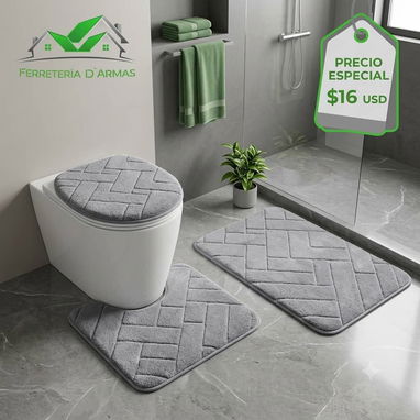 Alfombras para el baño, juego completo - 3/6