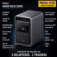 ANKER SOLIX S2000 — ENERGÍA DE RESPALDO PRECIO: $1,170 USD 🛡️ GARANTÍA: 1 MES Capacidad 2010 Wh - Img 56865924