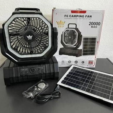 Ventilador recargable F6 con panel solar - 3/3