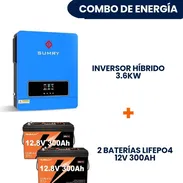 *Kit de Respaldo de Energía* *Sumry 3.6Kw + 7.6Kwh Batería*  *Inversor Solar Híbrido* - *Marca:* SUMRY  - - Img 56511841