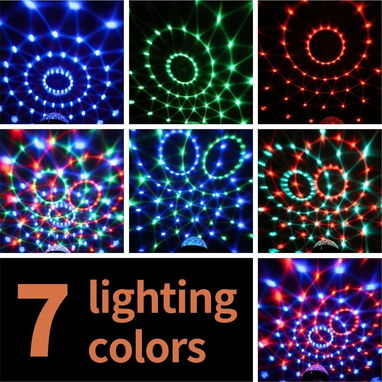 COIDEA Luz Estrobosc贸pica LED de Fiesta 3W. Luz de discoteca con 7 colores y activaci贸n por sonido y control remoto 馃寪 - Img 127569540
