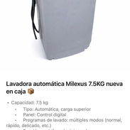 Lavadora automática Milexus 7.5kg - Img 54711651