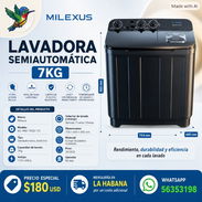 LAVADORA SEMIAUTOMÁTICA MILEXUS 7KG - Img 56796169