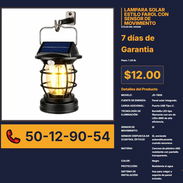 LAMPARA SOLAR ESTILO FAROL CON SENSOR DE MOVIMIENTO - Img 57336550