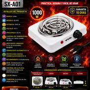 COCINA ELÉCTRICA IUNKE 1000 W, ENTREGA DE FACTURA PARA SU GARANTÍA. VARIEDAD DE COCINAS DE INDUCCIÓN, INFRARROJA Y GAS - Img 57128121