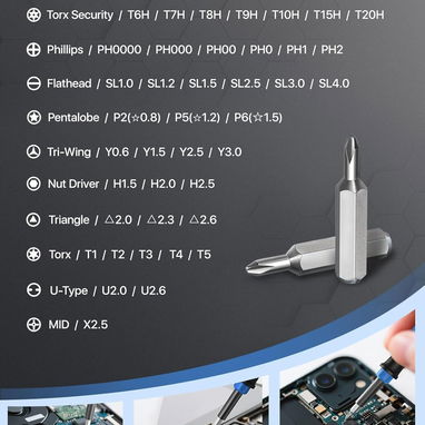 🔧🧰 KIT DESTORNILLADORES DE PRECISIÓN 52 EN 1 PARA CELULARES LAPTOP CONSOLAS REPARACIÓN ENVÍO DISPONIBLE GARANTÍA - Img 119706482