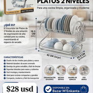 Escurridor de platos de 2 niveles - Img 56749822