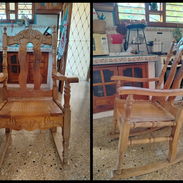 Se vende sillón de madera de uso - Img 55629857