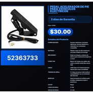 PEDAL ACELERADOR DE PIE PARA VEHÍCULOS ELÉCTRICOS . - Img 57513777
