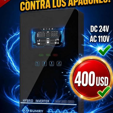 Inversores híbridos sumry 3.6 KW  390 USD y de 4 KW 400 USD Nuevos + garantía y servicio a domicilio - 2/2