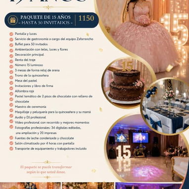 Celebración de 15 años con TODO INCLUIDO - 3/10