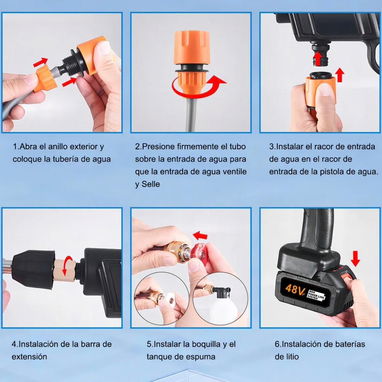 Hidrolavadora portátil con dos baterías de 48V - Img 123132275