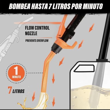 Bomba de succión o Bomba de Trasiego para gasolina o Diesel - Img 110362491