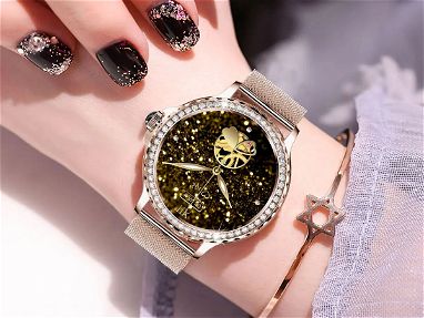 Hermoso Smartwatch NX19 IP68 de mujer Dorado manilla metalica - Img main-image-45687088