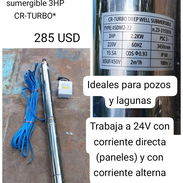 Bomba de agua sumergible 3HP CR-TURBO* Ideales para pozos y lagunas - Img 57688074