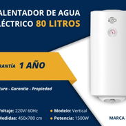 Calentador de agua eléctrico de 80 litros, 1 año de garantía, somos mipyme, 50796221 telf - Img 51068516