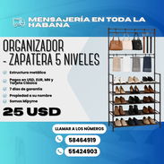 👟✨ ZAPATERA DE 5 NIVELES CON PERCHA — $25 USD - Img 55741083