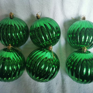 💜Set de 6 bolas de navidad con relieve 10cm(bien grande)  (dh) - 3/5