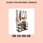 CLOSET CON ZAPATERA 3 NIVELES - Img 55728822