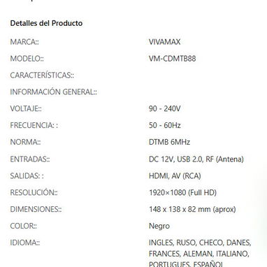 CAJA DECODIFICADORA VIVAMAX - Img 121645236
