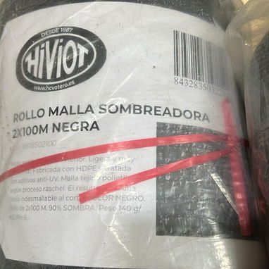 ROLLO MALLA DE SOMBRA NEGRA 90% DIMENSIONES 2x100 M - 3/3