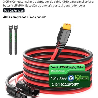 CABLES EXTENSION PARA PANEL SOLAR 3M, 6M, 10M, 15M, 20 M Y MAS - 2/4