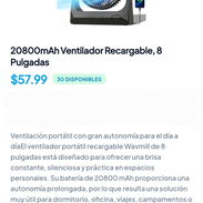20800mAh Ventilador Recargable de 8 pulgadas. - Img 56787244