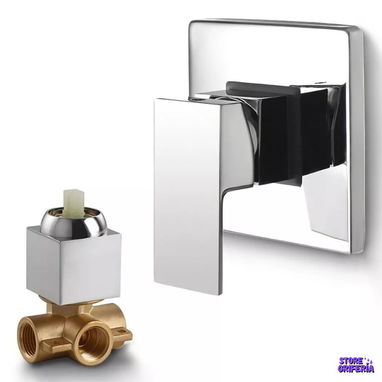 Mezcladora cuadrada para ducha Damaschke Menfi. Línea Premium. - 2/3