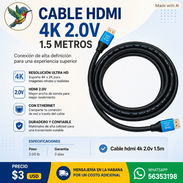Cable HDMI 2.0V 4K Ultra HD - Img 57979095
