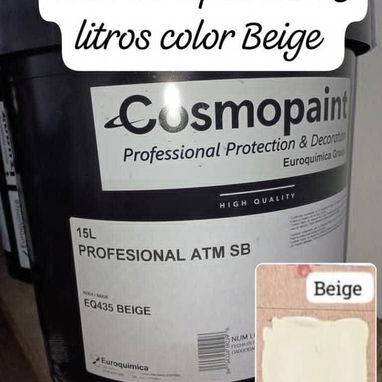 Pintura vinil euroquimica 15 litros antimoho ATM blanco coco importadas de España en nuestro almacén en playa - Img 122653315