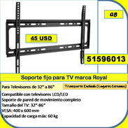 QB-707-Soporte fijo para TV marca Royal (32-86 pulg).....45 USD....51596013...Transporte lugares cercanos - Img 56277101