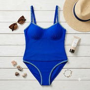 Tankini Bordado Geométrico Azul Talla XXL - Img 58132376