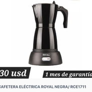 Cafeteras eléctricas marca Royal negras y rojas - Img 55159860